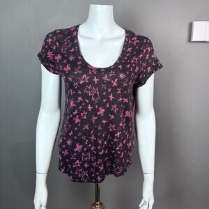 Zadig & Voltaire T-shirt women’s extra small graphics linen purple NEW